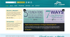 Desktop Screenshot of bcchoralfed.com